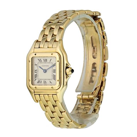 cartier panthere uhr gold|cartier ladies panthere 18k gold.